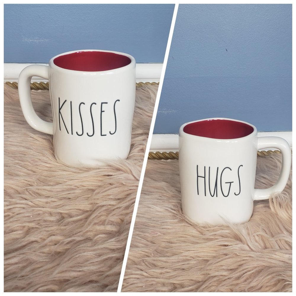 NWOT Rae Dunn Hugs & Kiss Coffee Mug